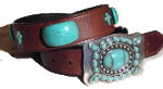 Brown Ladies belts with Turquoise Stones by SSM� Belts
