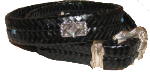 Black Braided Ladies Leather Belts with AB Crystal accent  by SSM� Belts